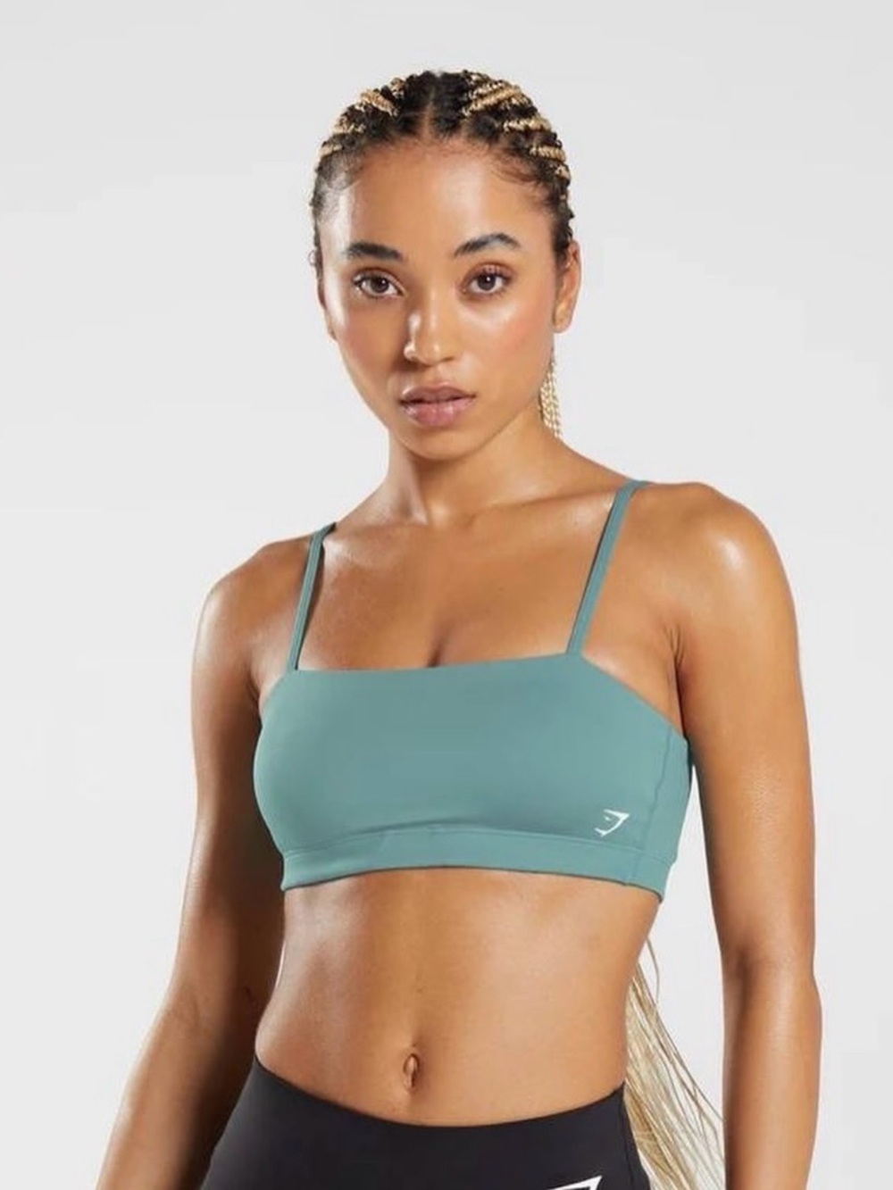 Gymshark Teal Bandeau Sports Bra S